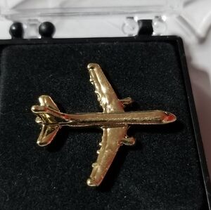 Golden Colour Airplane Pin Generic
